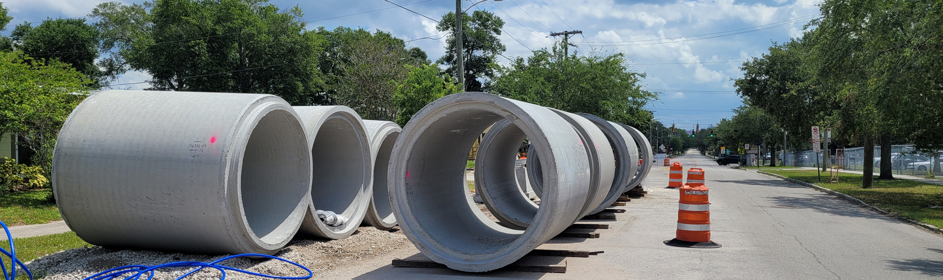 72-inch RCP pipe along Central Avenue